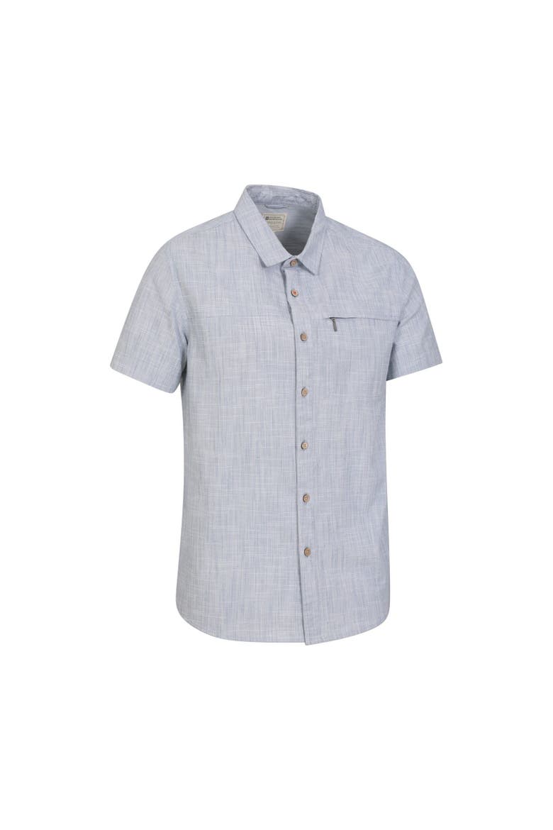 Coconut Slub Short-Sleeved Shirt, Alternate, color, Blue