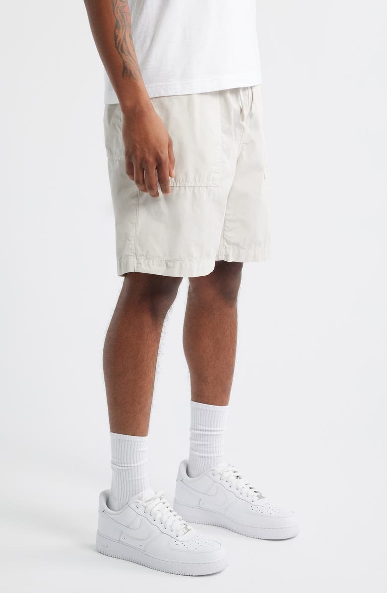 Service Works Organic Cotton Poplin Drawstring Chef Shorts, Alternate, color, Salt
