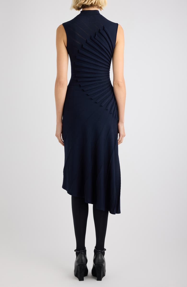 Alaïa Sculpting Wool Sweater Dress, Alternate, color, Minuit