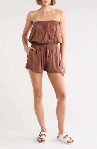Elan Strapless Cover-Up Romper