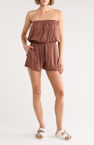 Elan Strapless Cover-Up Romper