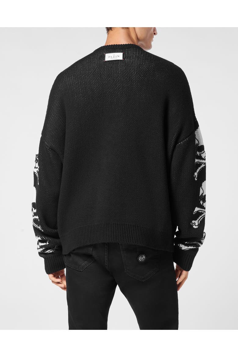 Pullover Round Neck Gothic Plein Men, Alternate, color, black