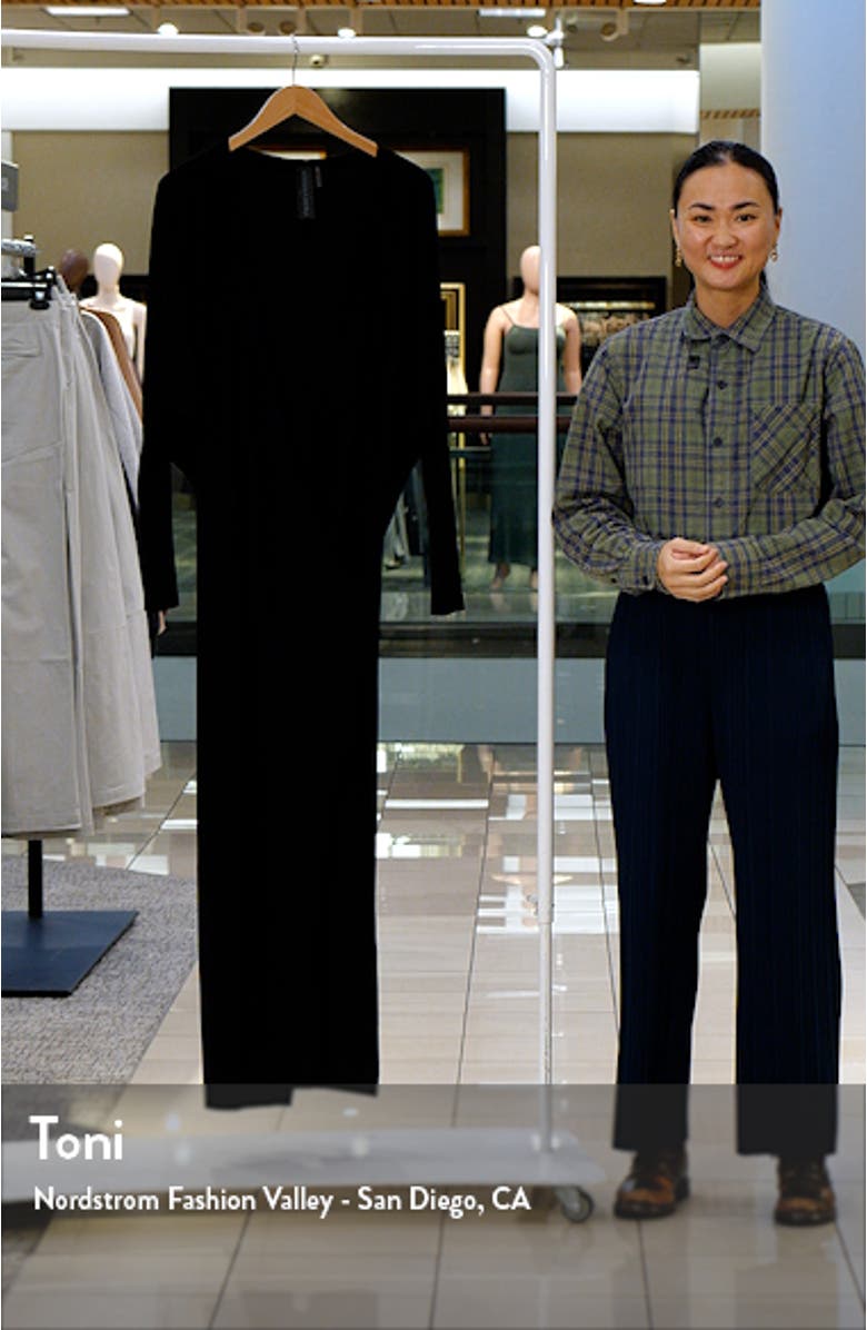 Dolman Long Sleeve Side Slit Maxi Dress, sales video thumbnail