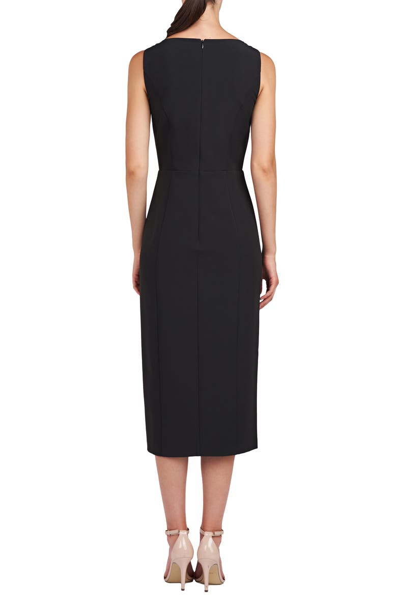Kay Unger Brynn Ruffle Midi Sheath Dress, Alternate, color, 