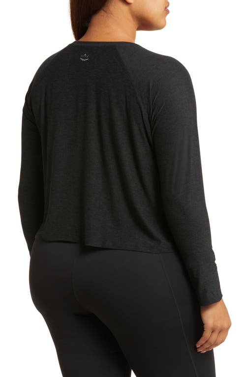 Beyond Yoga Featherweight Daydreamer Pullover Tee In Black