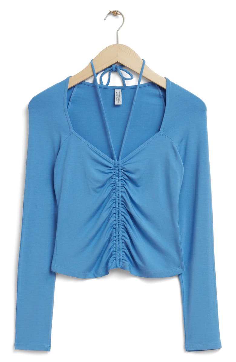 & Other Stories La Eula Long Sleeve Top, Main, color, Blue