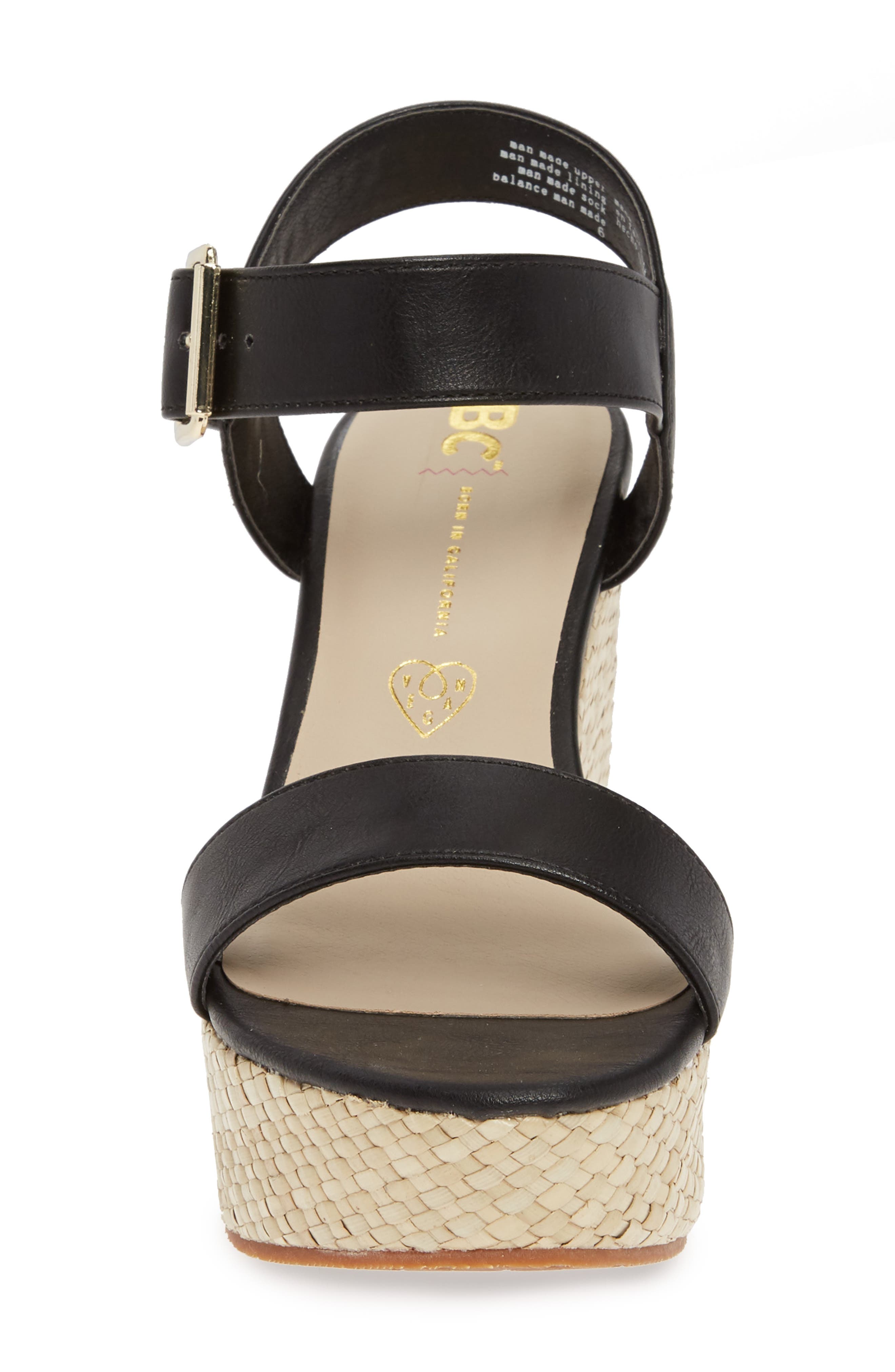 BC Footwear Peonies Vegan Wedge Sandal, Alternate, color, 