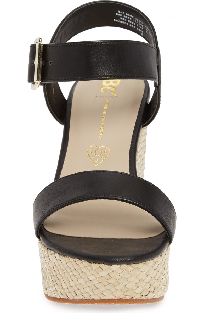 BC Footwear Peonies Vegan Wedge Sandal, Alternate, color,