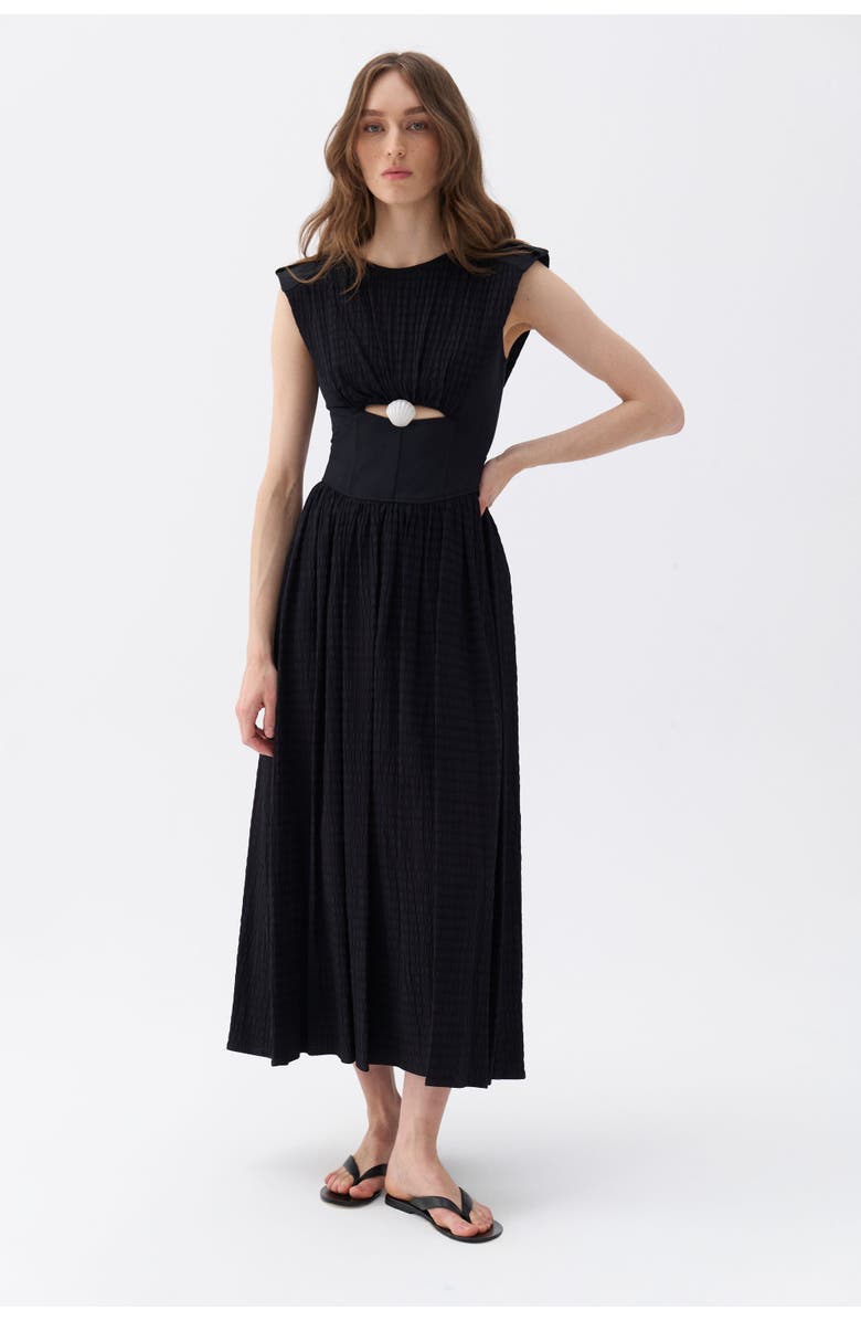 Nocturne Seashell Acssesorized Cut-Out Dress, Alternate, color, 