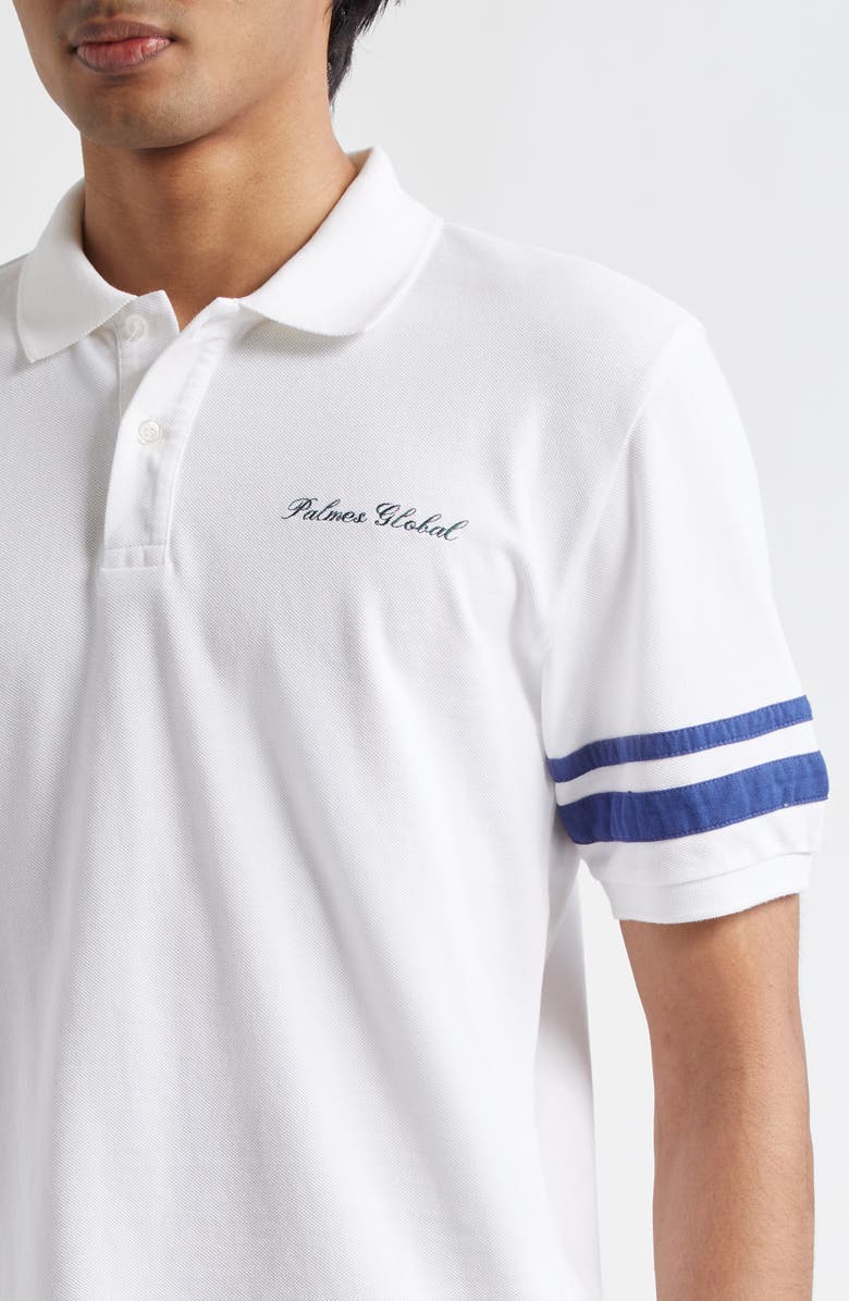 PALMES Global Cotton Piqué Polo, Alternate, color, White