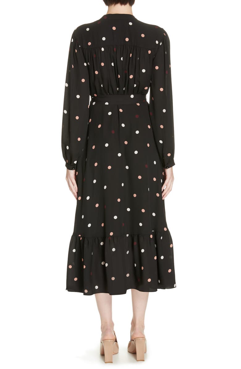 Kate Spade New York bakery dot midi wrap dress, Alternate, color, 