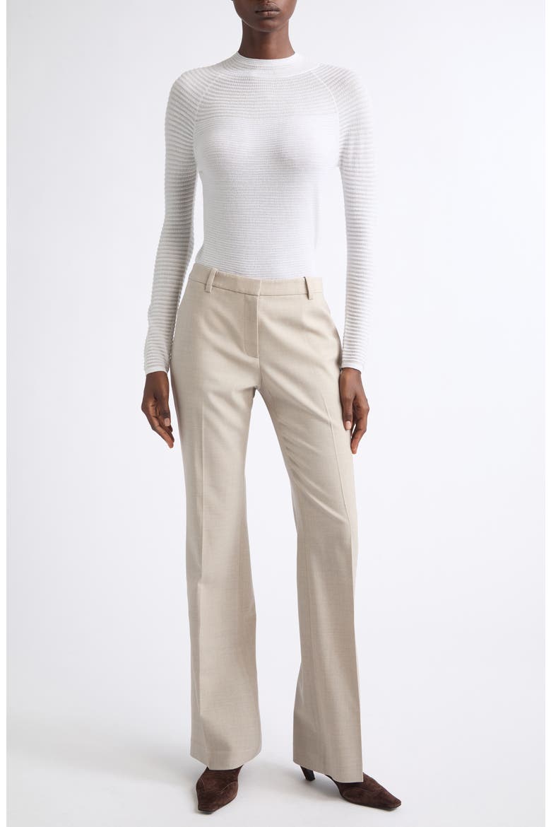 Greene Stretch Wool Straight Leg Pants, Alternate, color, SANDSTONE MELANGE