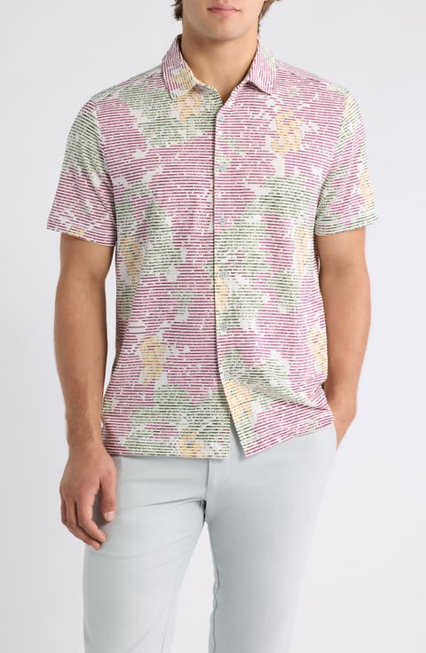 Costa Wave Palm Parade Camp Shirt