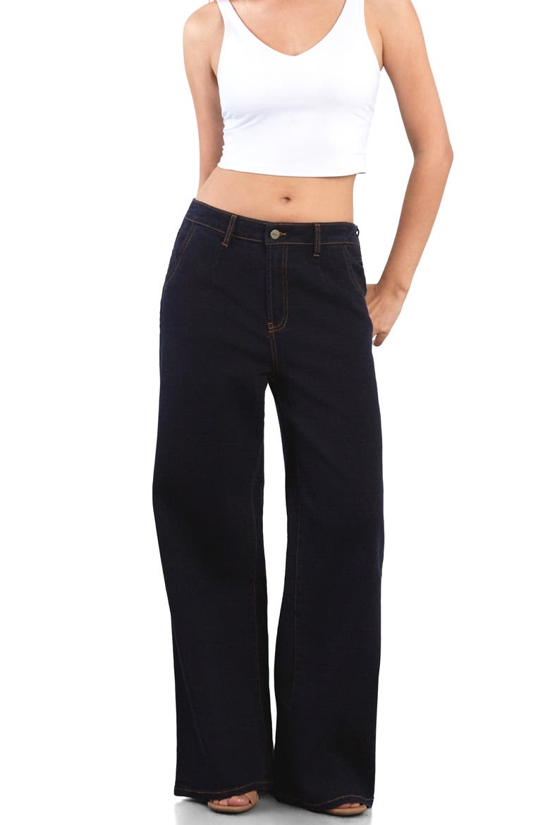 Tuck & Go Straight Leg Jeans, Alternate, color, ROYAL INDIGO