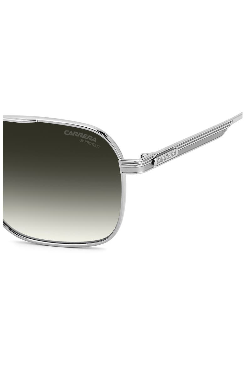 57mm Gradient Oversize Aviator Sunglasses, Alternate, color, RUTHENIUM BLACK/ GREEN SHADED