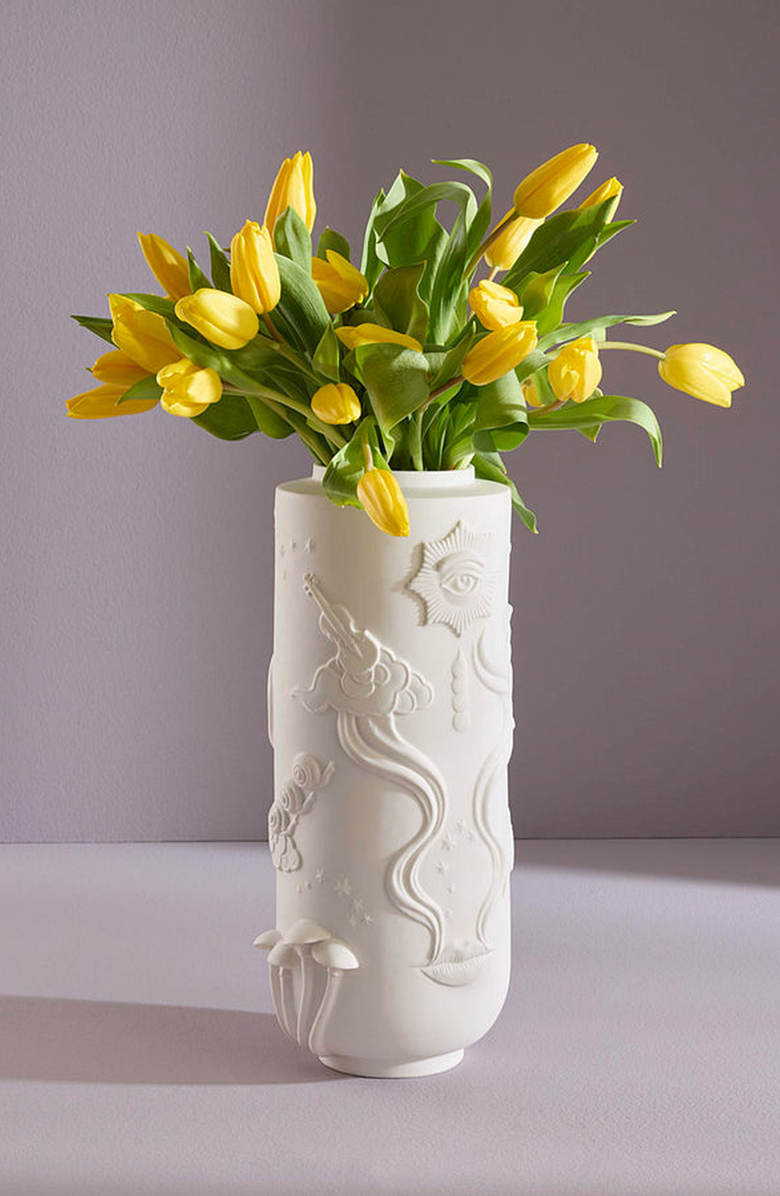 Jonathan Adler Muse Dreamscape Vase, Alternate, color, White