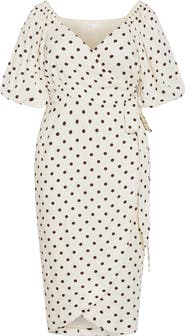 City Chic Claudine Print Wrap Midi Dress