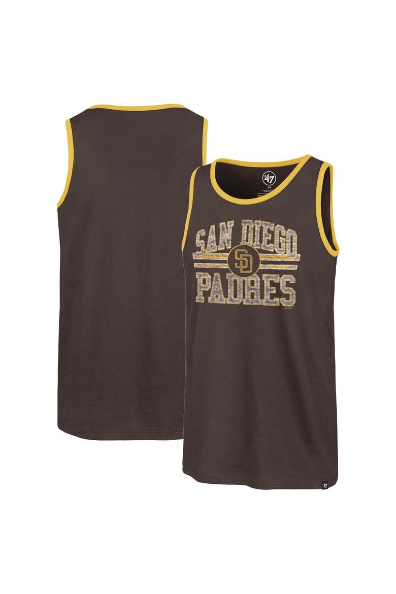 Men's '47 Brown San Diego Padres Winger Franklin Tank Top, Main, color, Brown