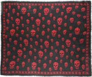 McQueen Skull Print Square Scarf