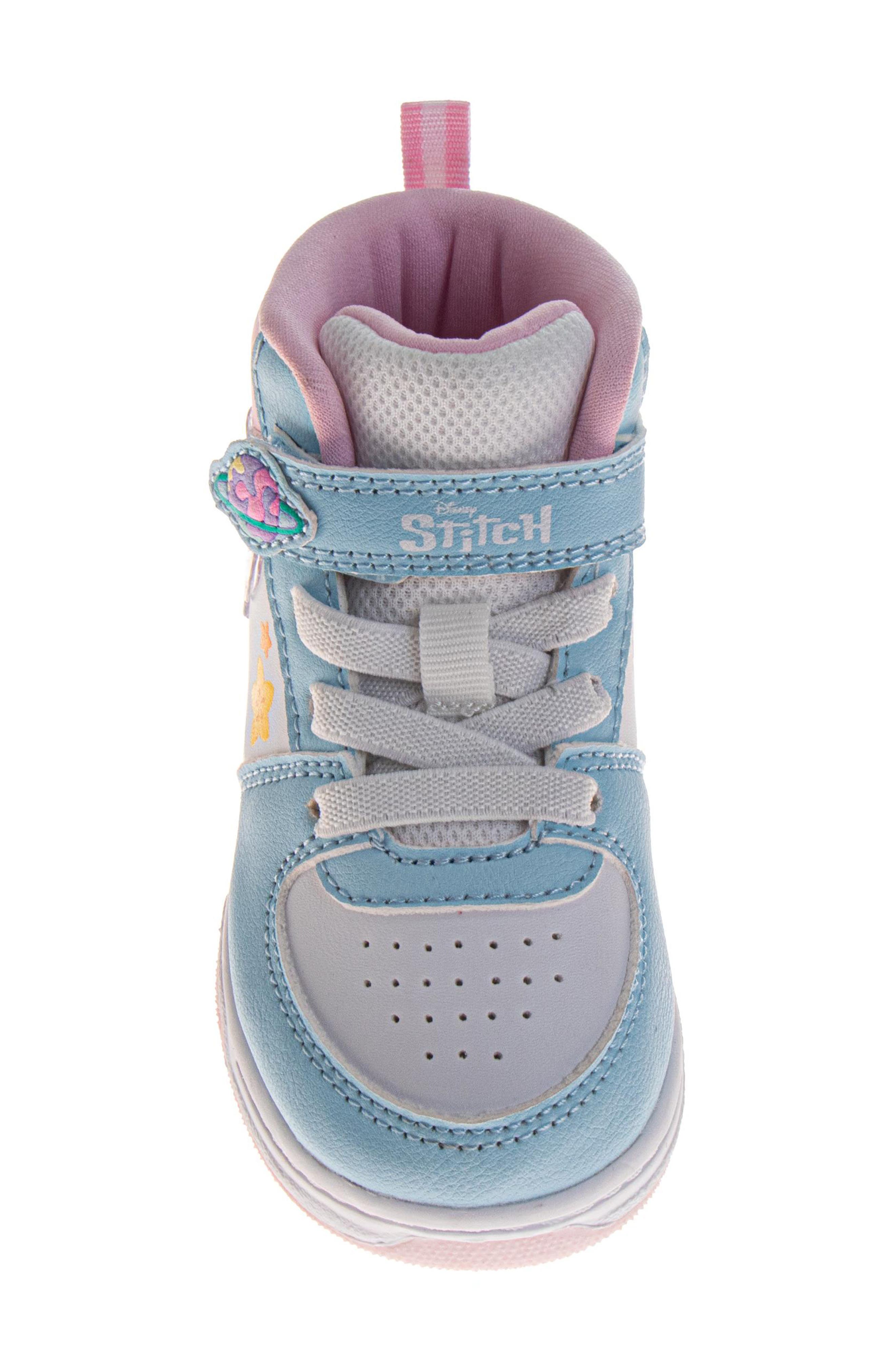 Kids' x Disney Lilo & Stitch Light-Up Sneaker, Alternate, color, BLUE WHITE
