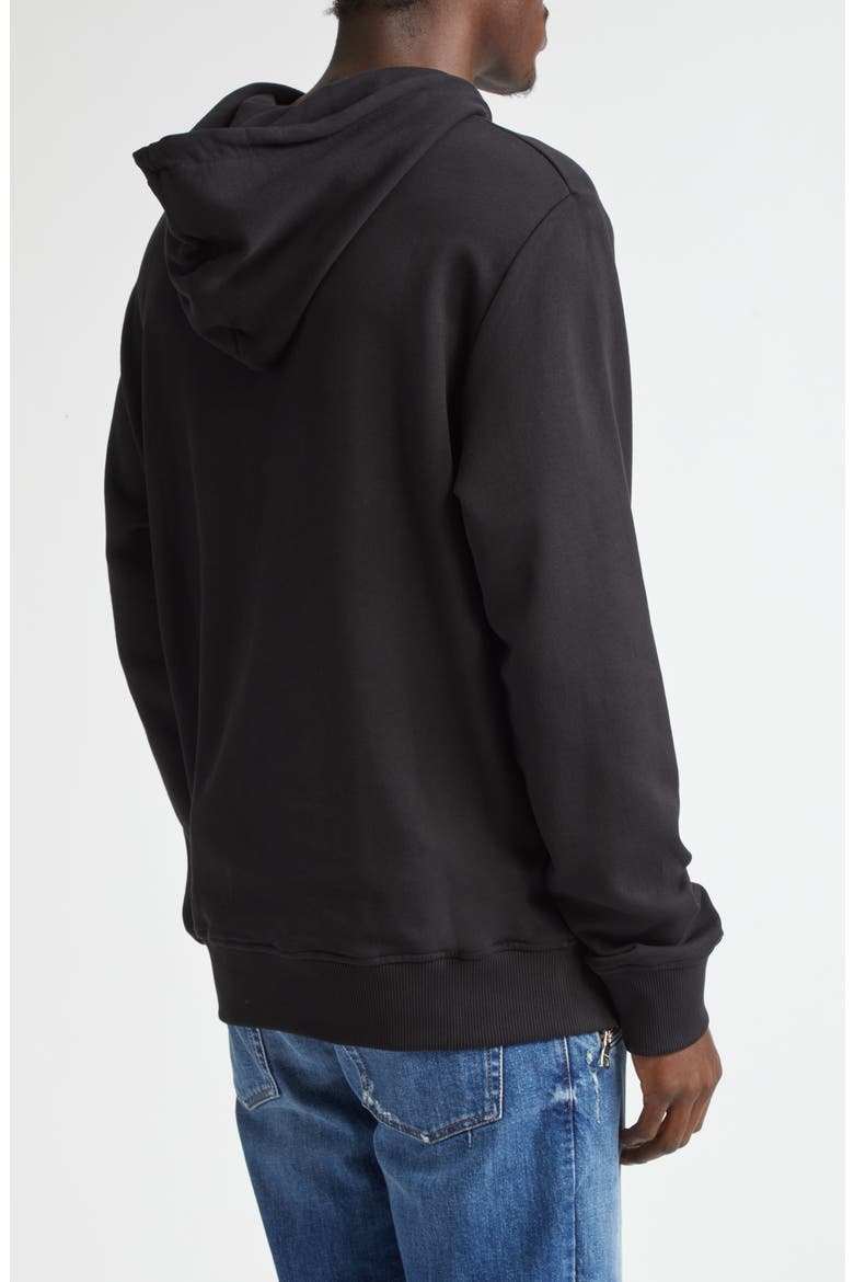 Logo Organic Cotton Graphic Hoodie, Alternate, color, BLACK/ WHITE