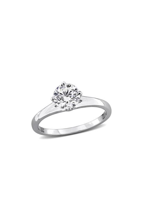 Round Lab Grown Diamond Solitaire Ring