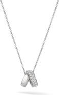 HEARTS ON FIRE INSIDE/OUT Multi-Wear Rondel 18K Gold Diamond Pendant Necklace, 0.40ct.