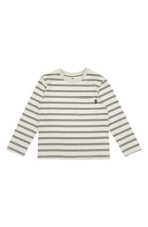 Feather 4 Arrow Kids' Banks Stripe Long Sleeve Pocket T-shirt In White