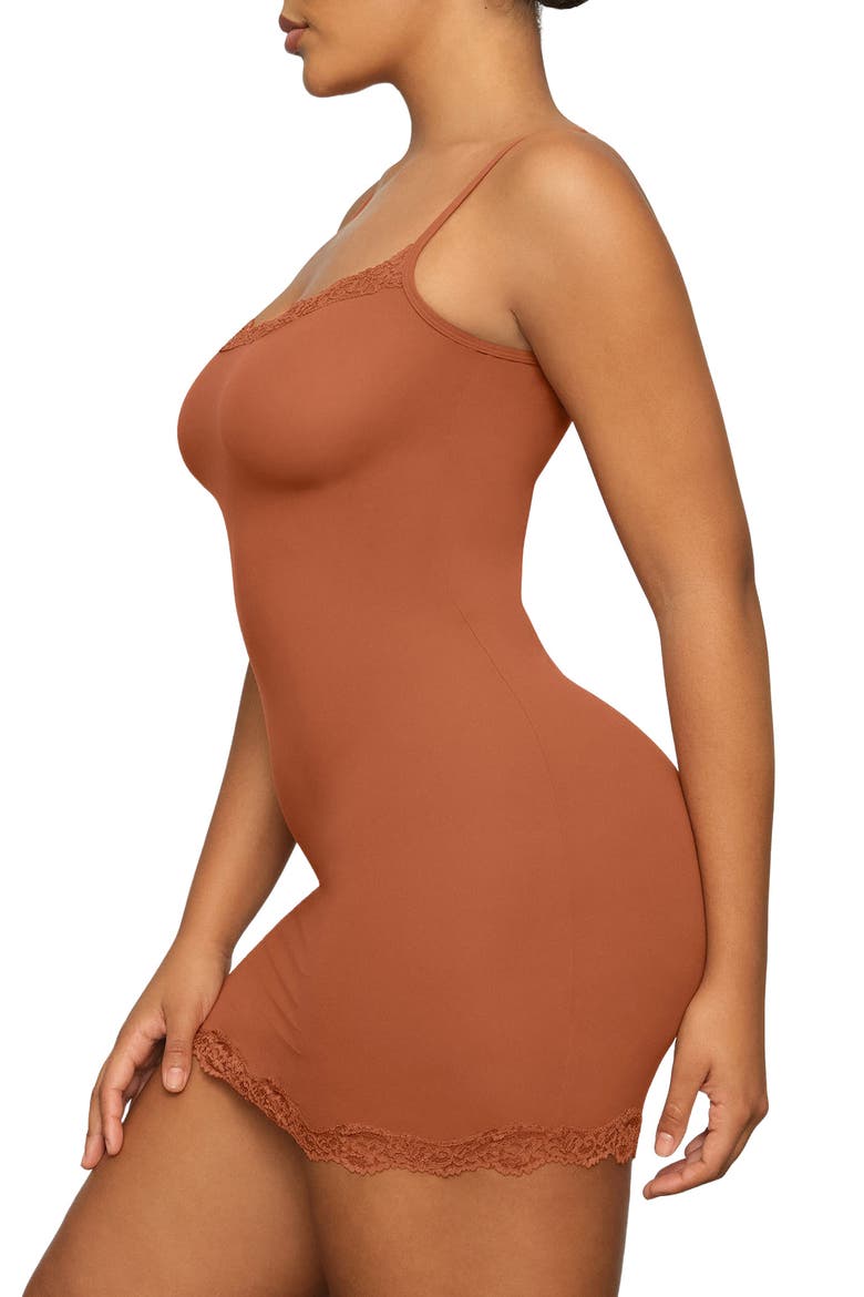 Fits Everybody Lace Slipdress, Alternate, color, BRONZE