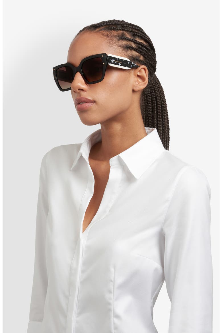 Her 53mm Gradient Square Geometric Sunglasses, Alternate, color, 080S-HA