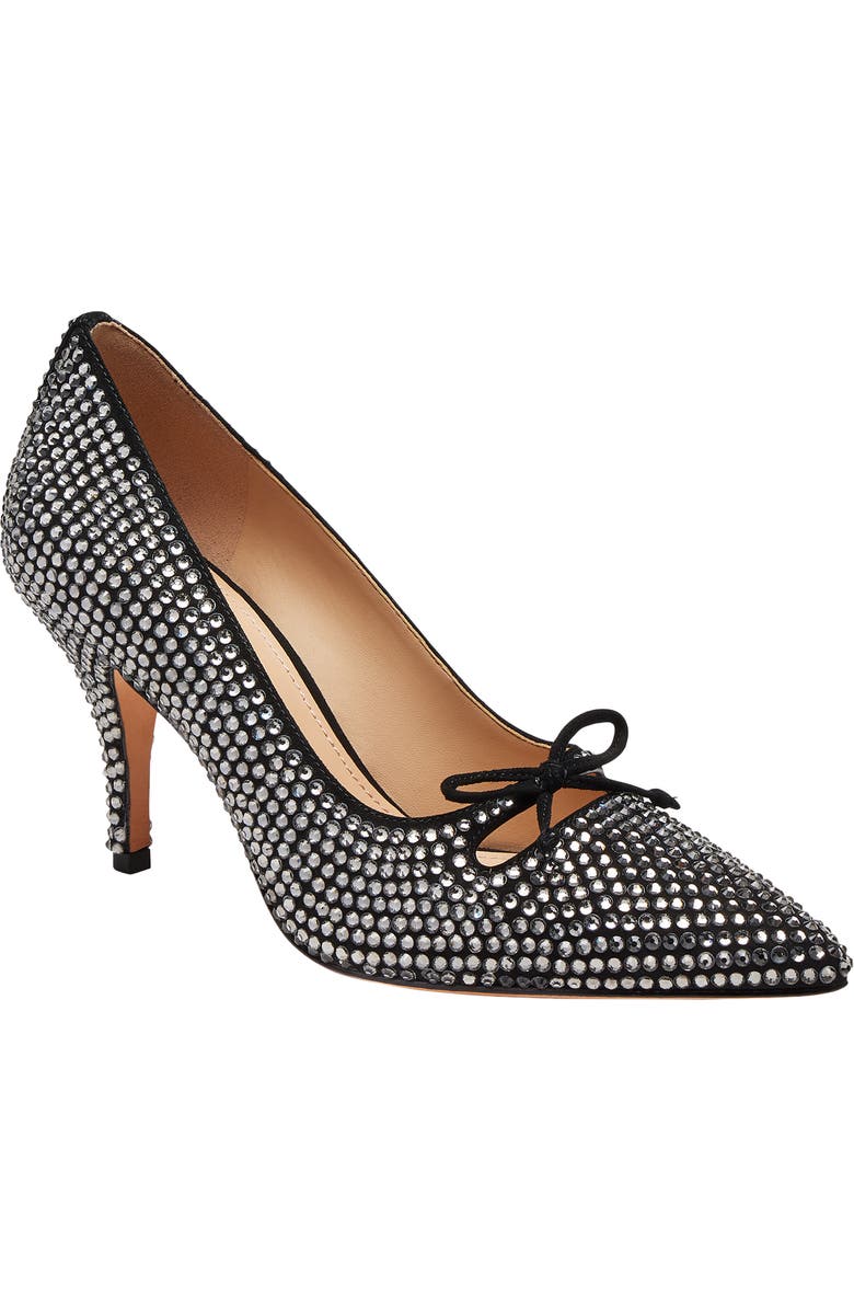 COACH Crystal Pointed Toe Pump, Main, color, Black