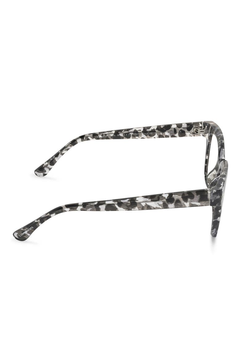 Ava 50mm Small Blue Light Blocking Reading Glasses, Alternate, color, CLEAR LEOPARD