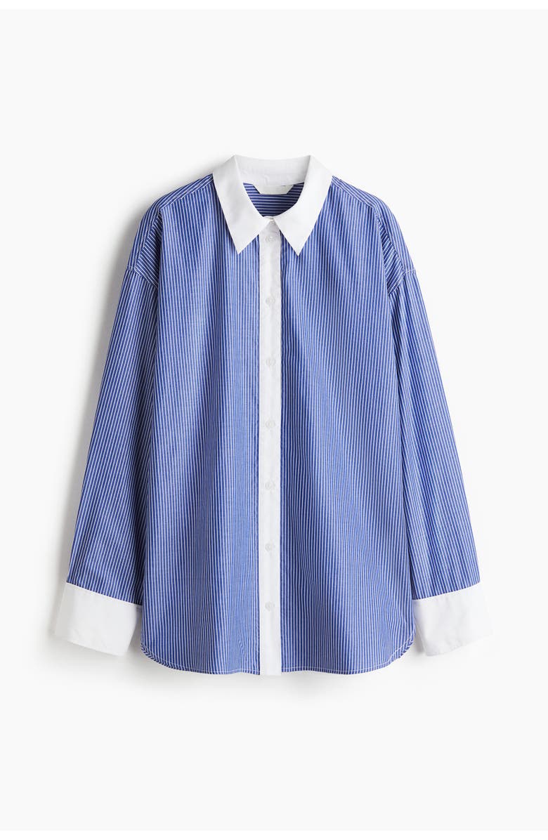 H&M Oversized Poplin Shirt, Main, color, 