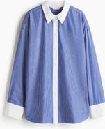 H&M Oversized Poplin Shirt