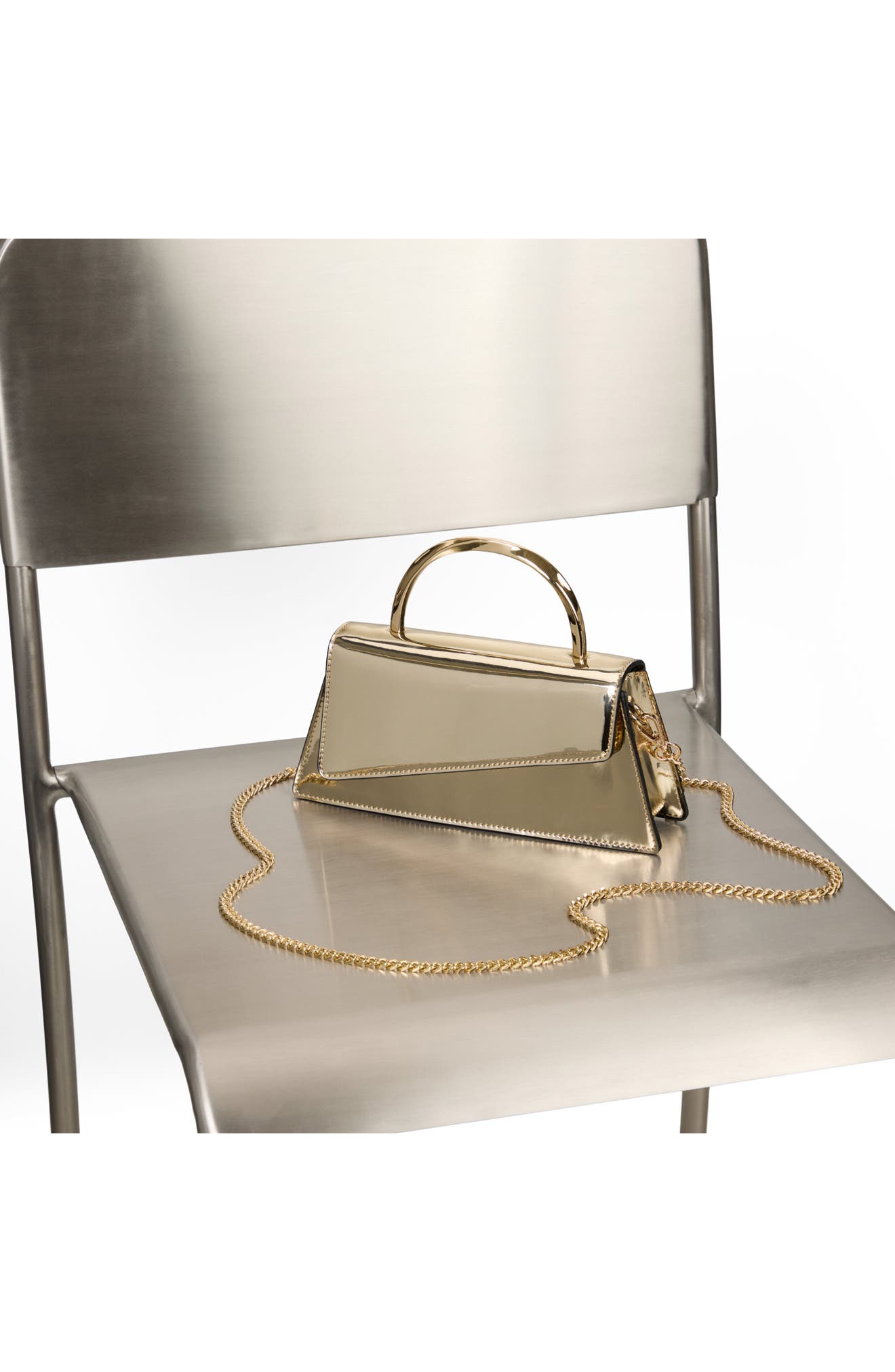 Aellaxiaax Top Handle Bag, Alternate, color, GOLD