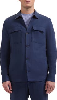 Bugatchi Aerolinen Linen Blend Shirt Jacket