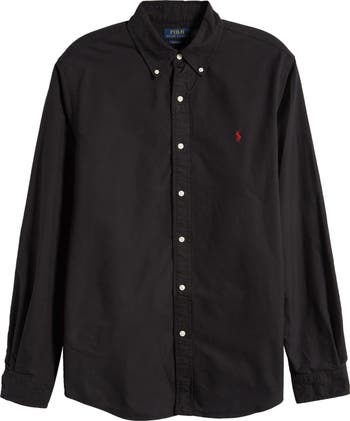 Long Sleeve Cotton Oxford Button-Down Shirt