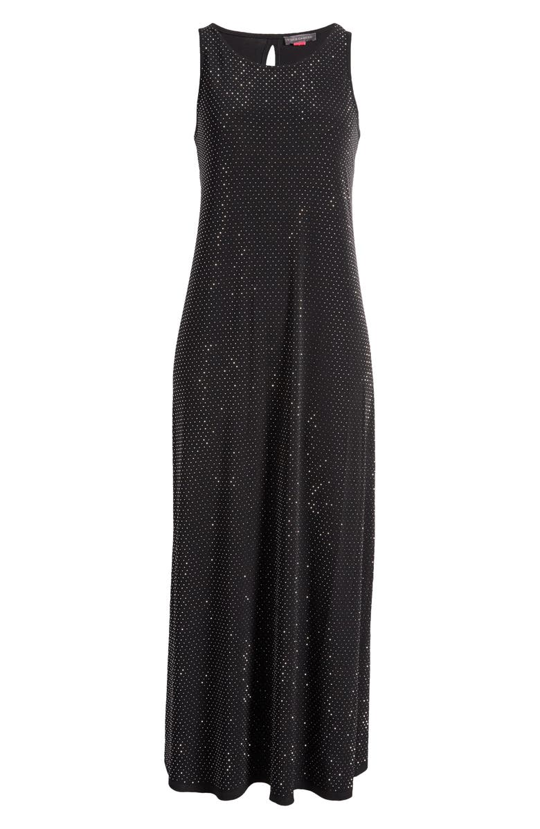 Vince Camuto Rhinestone Sleeveless Maxi Dress, Alternate, color, Rich Black