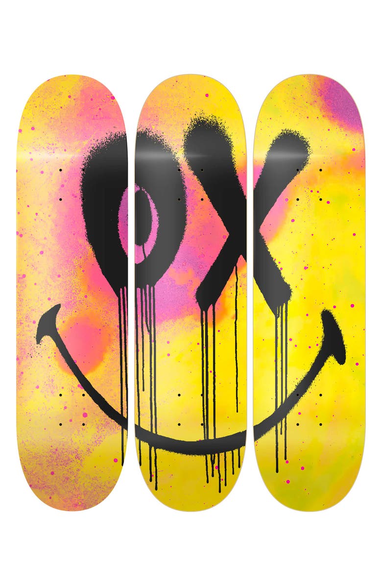 The Skateroom x Smiley<sup>®</sup> André Smiley Set of 3 Skateboard Decks, Main, color,
