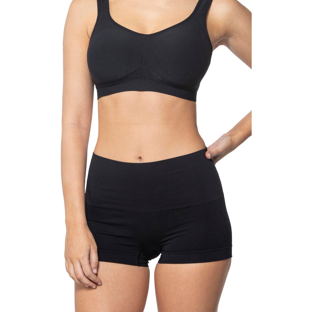 Underoutfit Smoothing At Waist Boyshort In Black