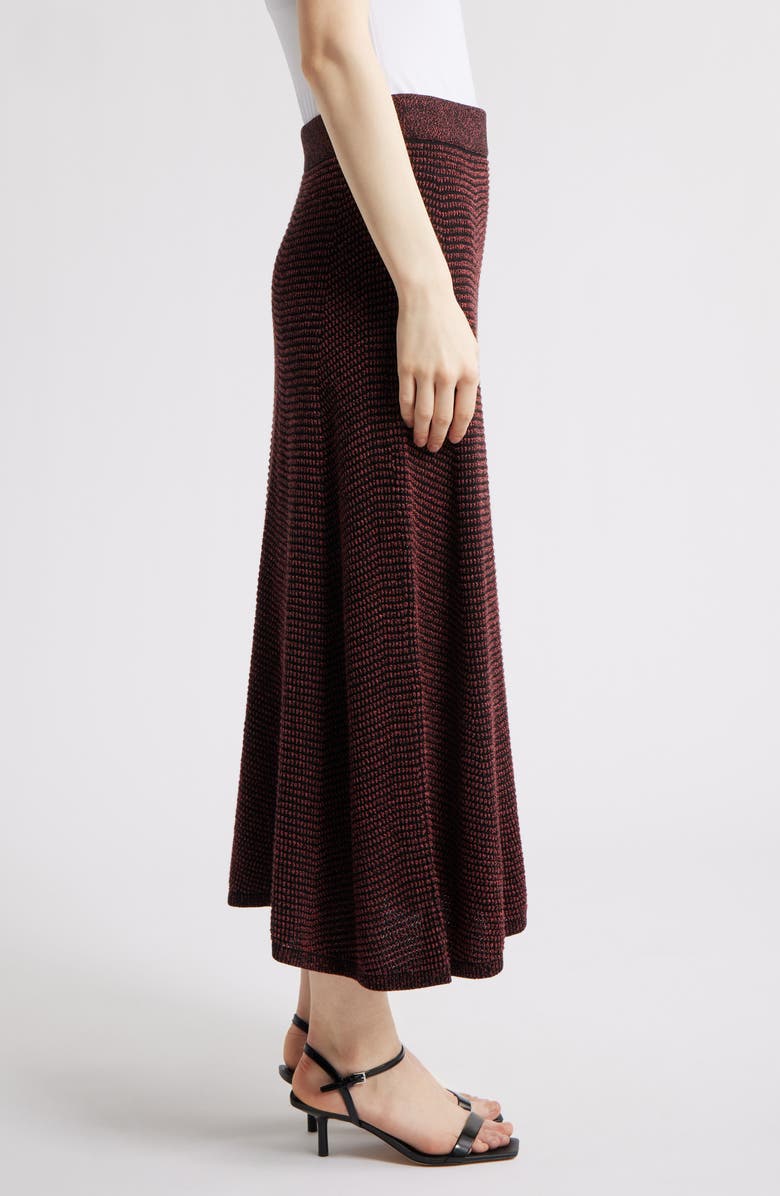 NIC+ZOE Pixel Knit Midi Skirt, Alternate, color, Red Mix