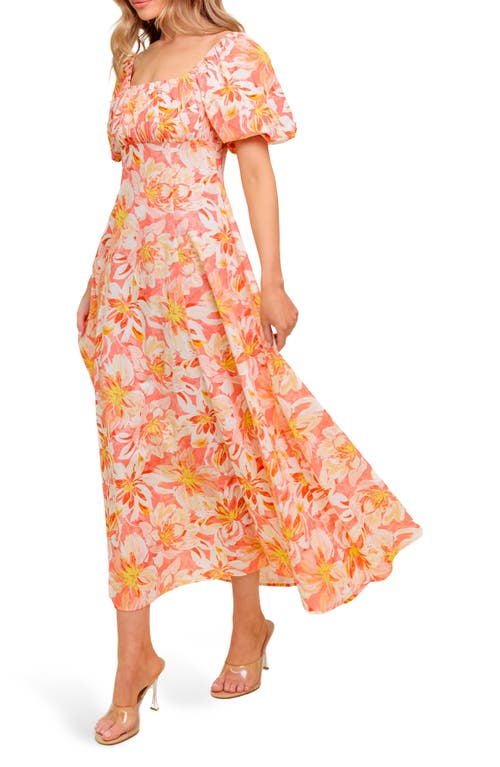 Flying Tomato Print Midi Dress In Orange
