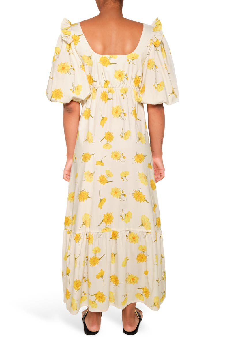 The Lulo Project Cielo Ruffle Hem Maxi Dress, Alternate, color, Maxi Daisy