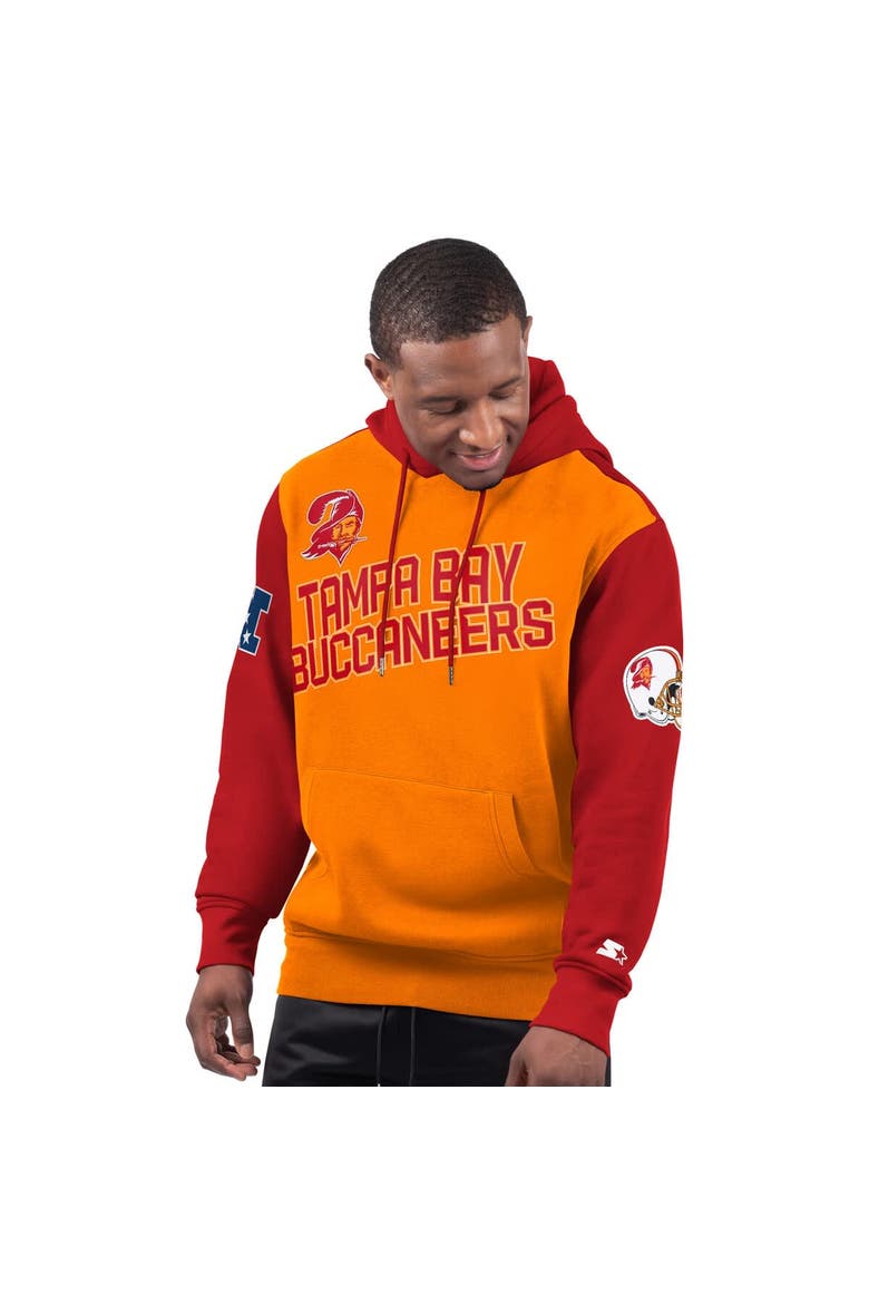 Men's Starter Orange Tampa Bay Buccaneers Extreme Vintage Logo Pullover Hoodie, Alternate, color, Orange