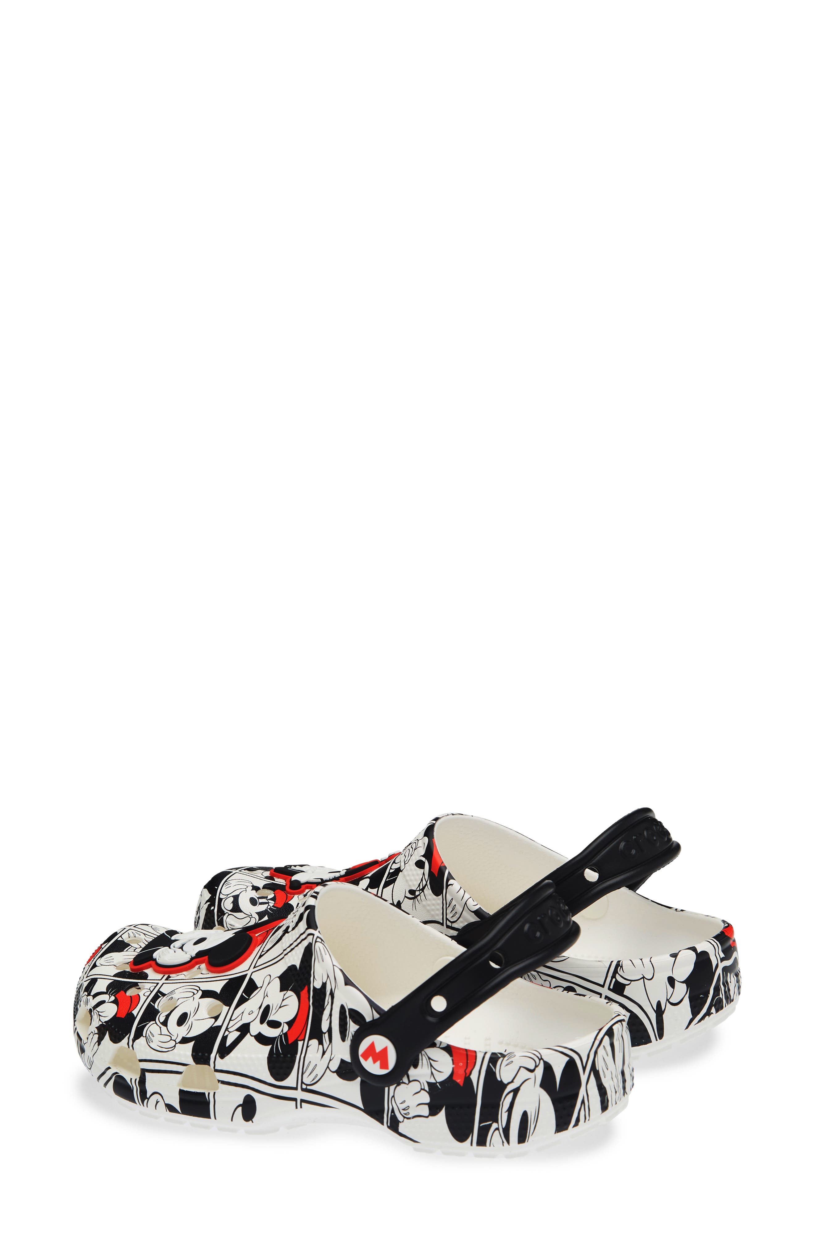 CROCS Mickey & Minnie Classic Clog, Alternate, color, White Multi