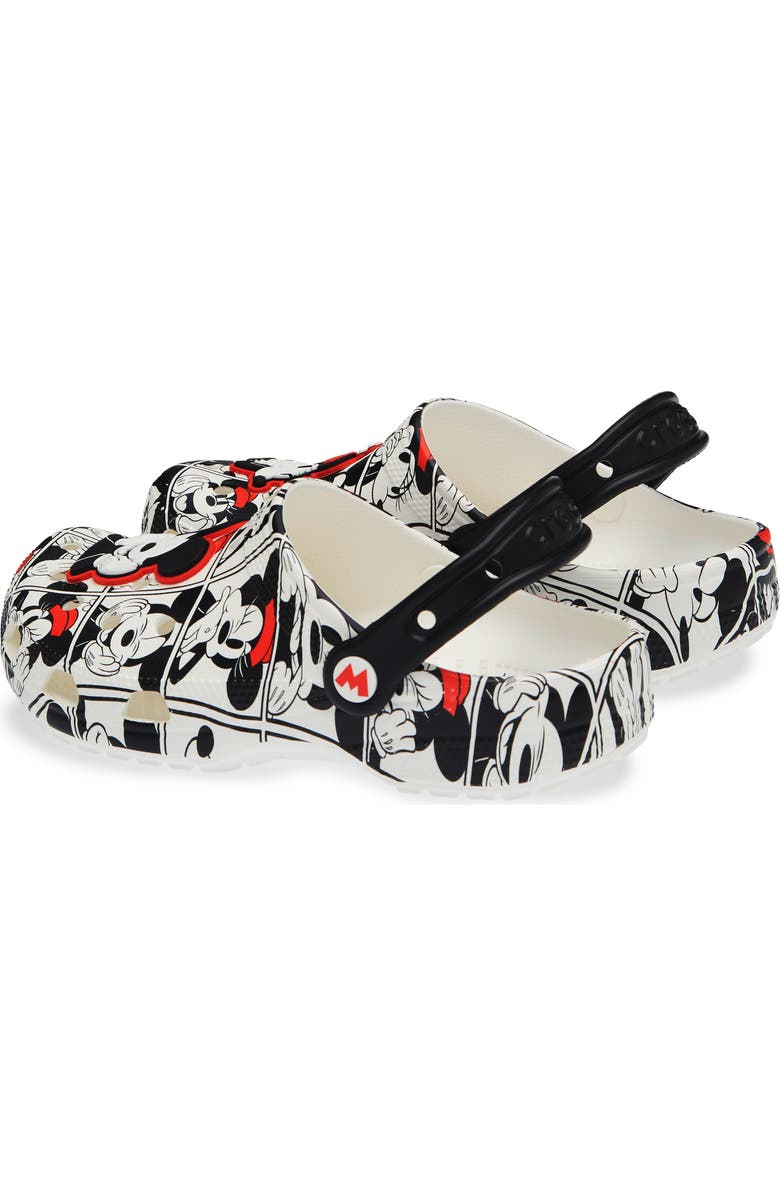 CROCS Mickey & Minnie Classic Clog, Alternate, color, White Multi