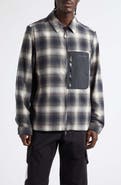 Moncler Cornisello Check Down Flannel Shirt Jacket