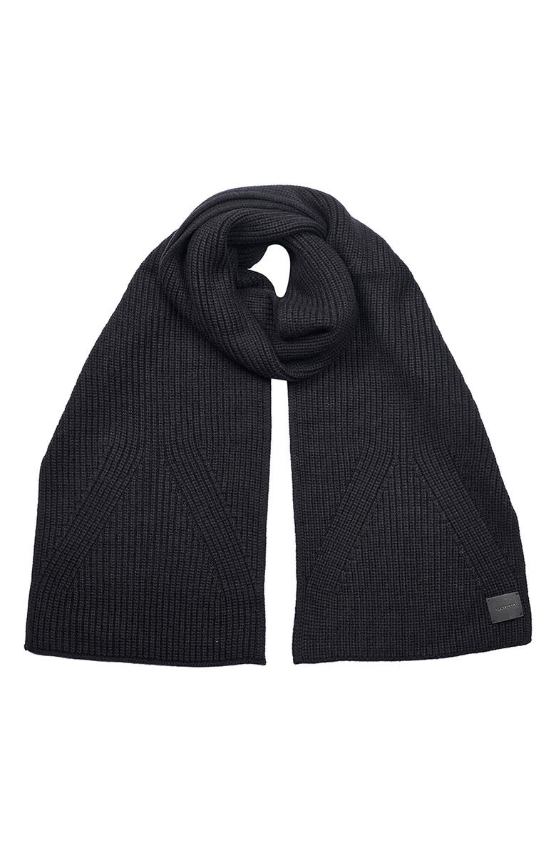 AllSaints Traveling Ribbed Scarf, Main, color, 