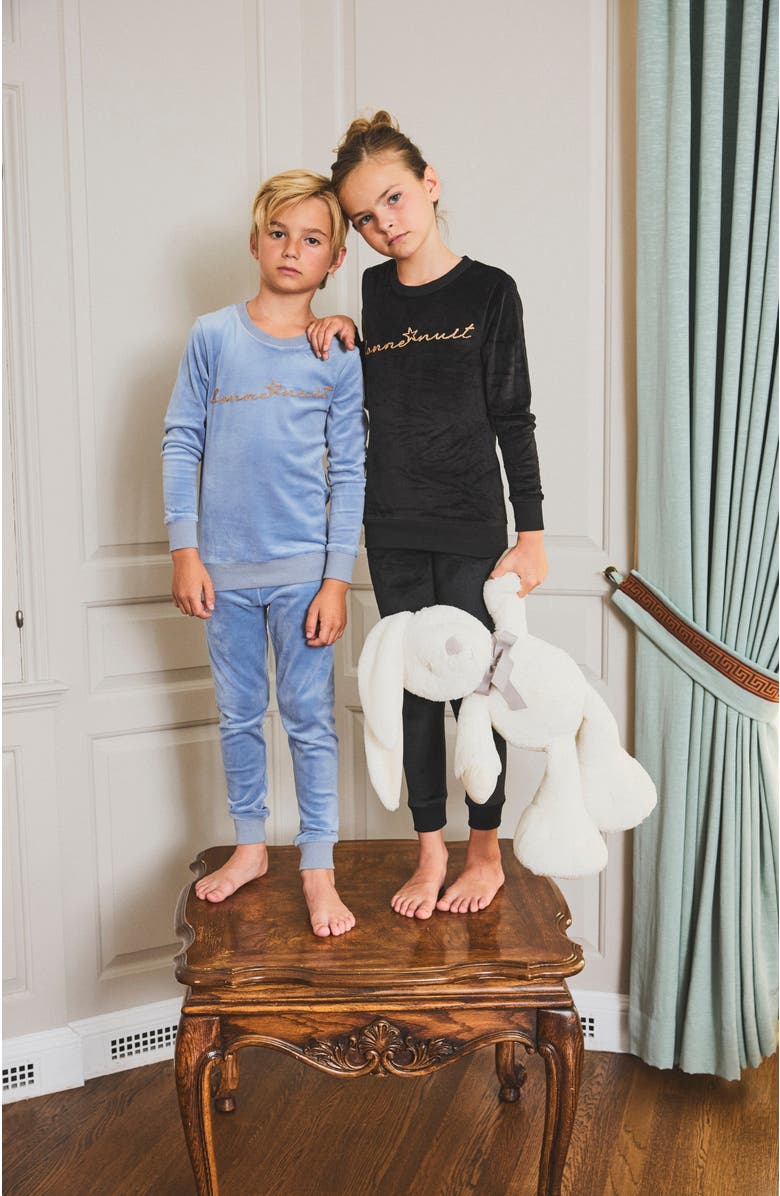 NoggiWear Bonne Nuit Velour Loungewear Set, Alternate, color, 