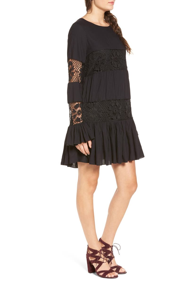 Tularosa 'Berkley' Crochet Lace Babydoll Dress, Alternate, color, 